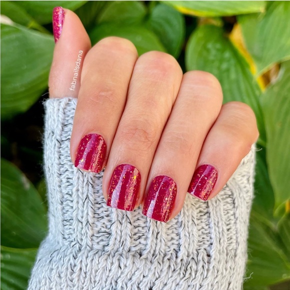 *Retired* Color Street: All Fired Up Red Orange Gold Glitter Fall Christmas - Picture 9 of 16